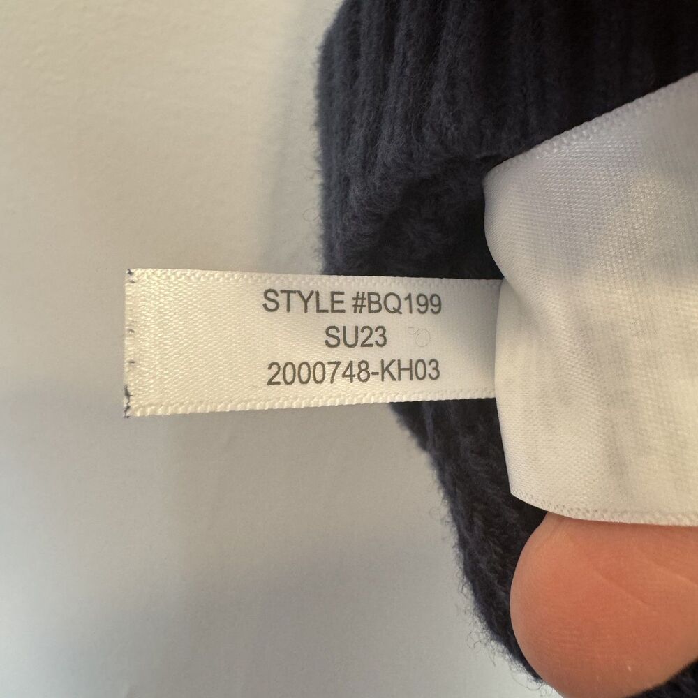 J.Crew Tank Sweater Cotton Cashmere Cross-Back Preppy Heritage Navy Women Small - Picture 7 of 9